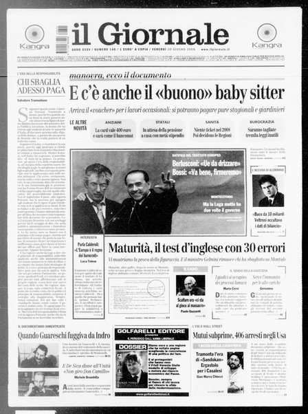 Il giornale : quotidiano del mattino